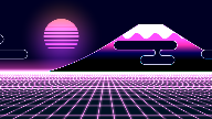 Cyber Fuji shader frame